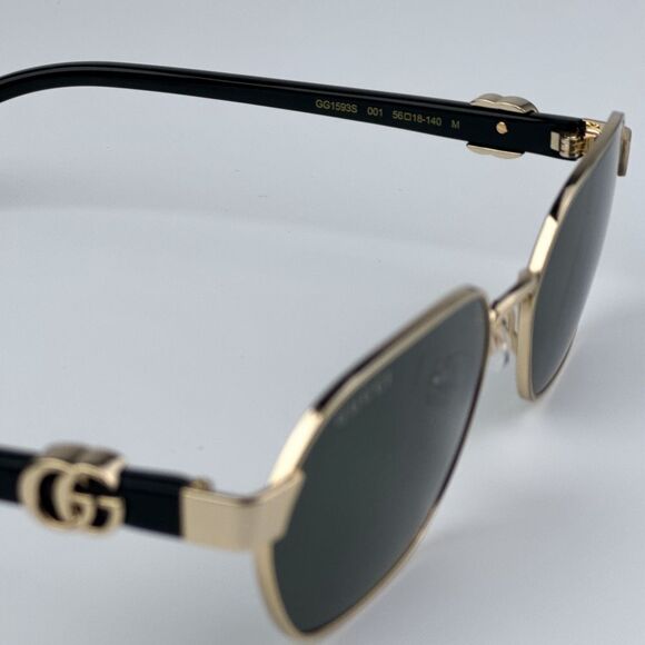 NEW Gucci GG1593S 001 Gold Grey Geometric Unisex Sunglasses GG 1593S - Picture 7 of 13